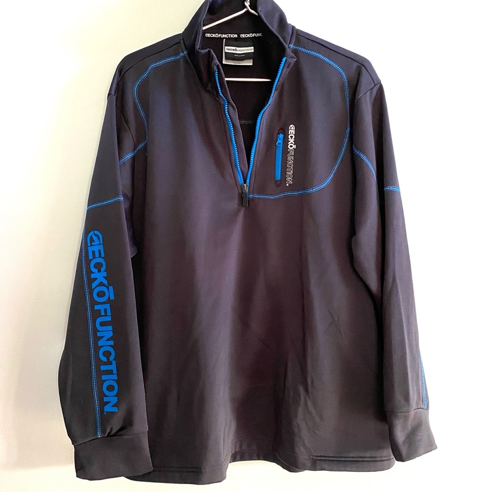 Ecko Function Jacket Men's Black With Blue Stitching